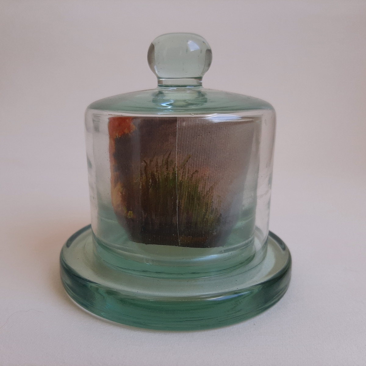 Panorâmica - óleo s/ tela e vidro reciclado, 2018 - 08 x 4,5 cm